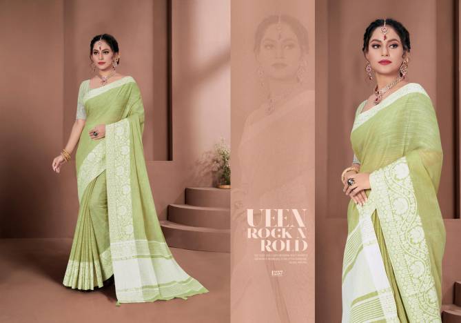 Sangam Glamour Linen Designer Fancy Ethnic Wear Saree collection